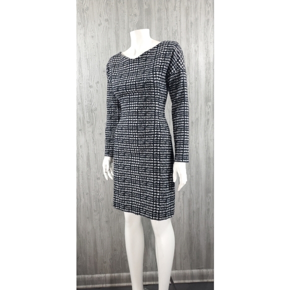 Theory Black White Dress Luxe Career Cocktail - Picture 4 of 6